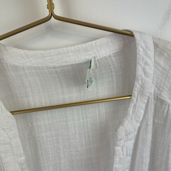 Sundance White Cotton Guaze Viscose Beachy Top Size Large - Picture 8 of 8